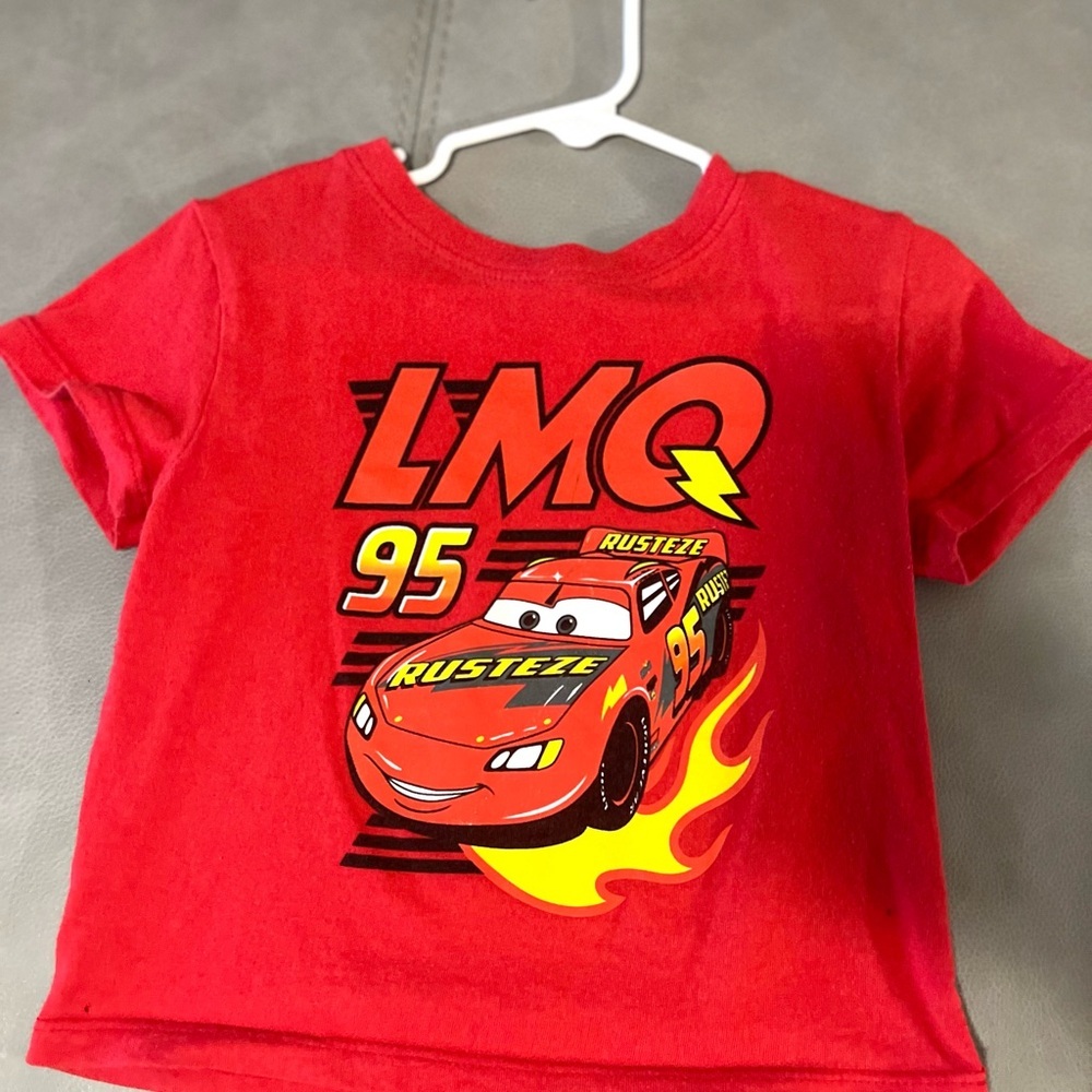 Disney Cars Lightning McQueen Red Kids T-Shirt
